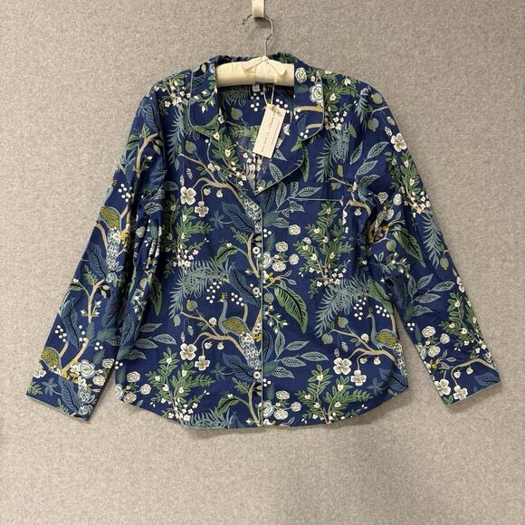 The Company Store Other - Rifle Paper Co x The Company Store Peacock Pajama Top ONLY Woman’s Large NWT